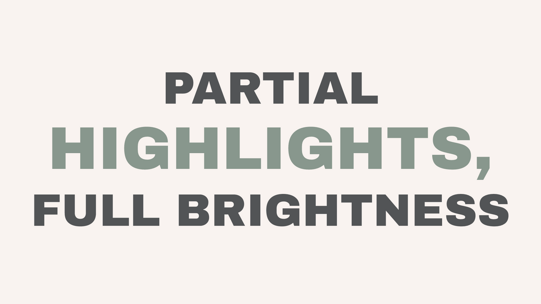 Partial highlights guide at Hello Beautiful Salon, Missouri City TX.