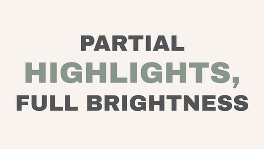 Partial highlights guide at Hello Beautiful Salon, Missouri City TX.