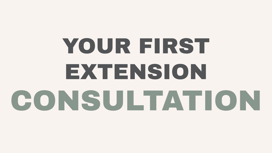 First hair extension consultation guide at Hello Beautiful Salon, Missouri City TX.