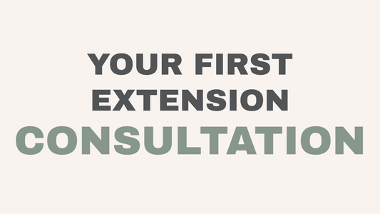First hair extension consultation guide at Hello Beautiful Salon, Missouri City TX.