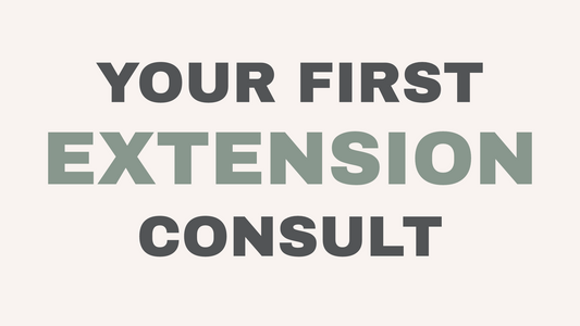 Hair extension consultation guide at Hello Beautiful Salon, Missouri City TX